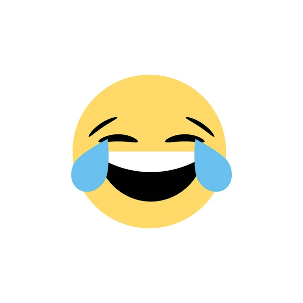 Emoji Sorriso Risonho Amarelo Ilustração Vetorial — Vetor de Stock