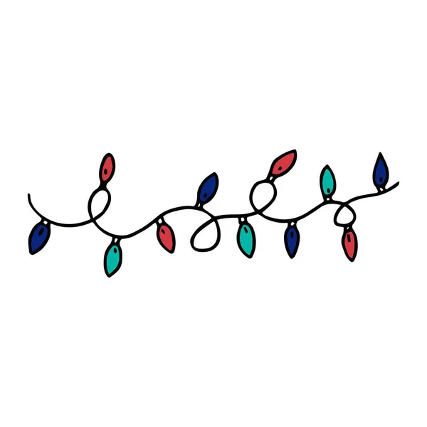 Christmas Garland Icon Vector — Stock Vector