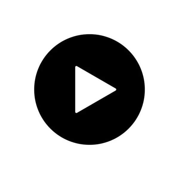 Кнопка Відтворення Плоский Вектор Ізольовано Білому Тлі Значок Youtube — стоковий вектор