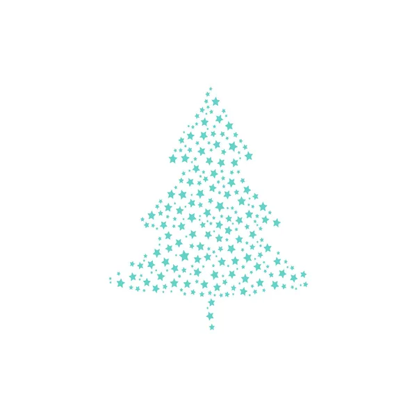 Icono Árbol Abeto Verde Concepto Navidad Simplemente Vector Ilustración — Archivo Imágenes Vectoriales