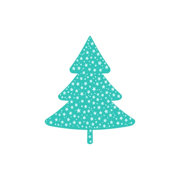 緑のモミの木のアイコン クリスマスのコンセプト 単にベクトルイラスト — ストックベクタ