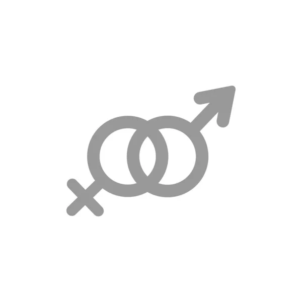 Icono Signo Femenino Masculino Simplemente Ilustración Vectorial — Archivo Imágenes Vectoriales