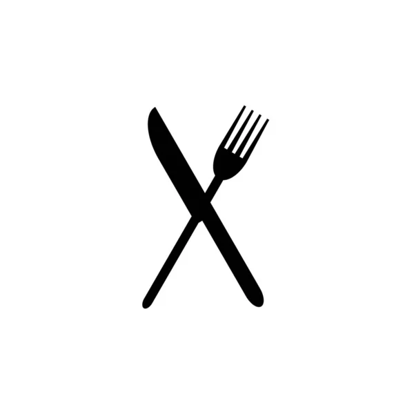 Knife Fork Icon Simply Vector Illustration — Stock Vector