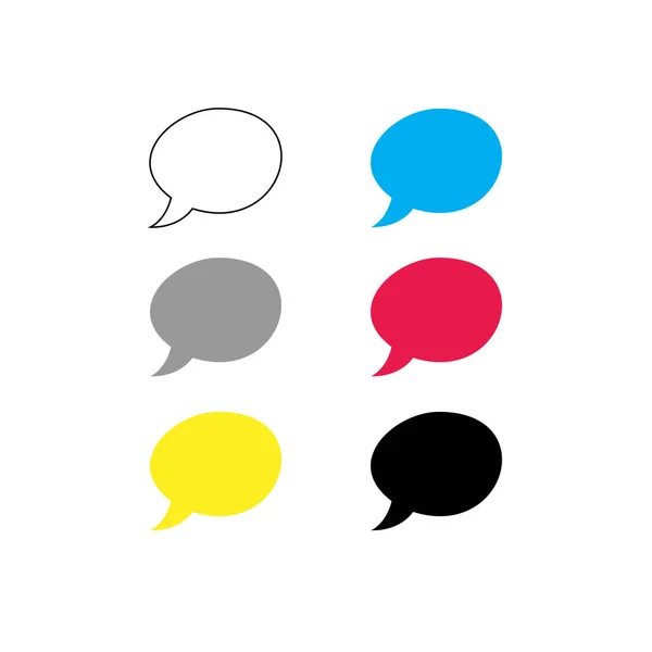 Set Colorful Speech Bubbles Simply Vector Illustration — Stock Vector