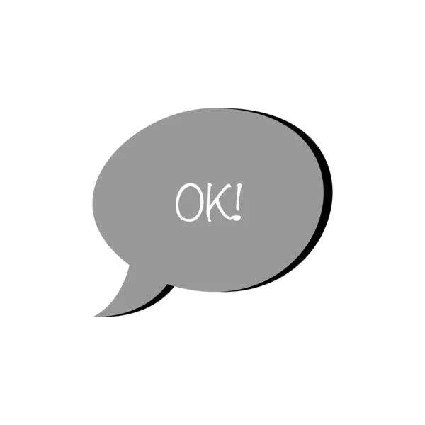 Speech Bubble Lettering Simply Vector Illustration — 스톡 벡터