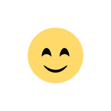 şirin emoji simgesi, basitçe vektör çizimi  