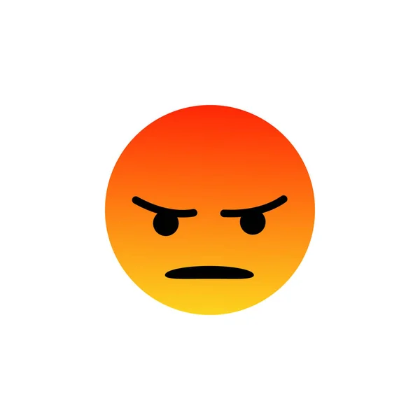 Ícone Emoji Irritado Simplesmente Ilustração Vetorial —  Vetores de Stock