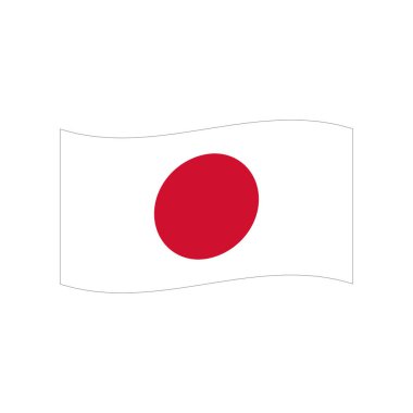 Japanese flag, simply vector illustration