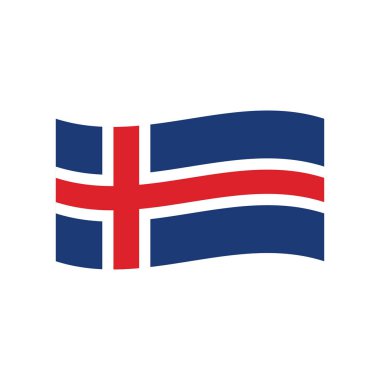 Iceland flag, simply vector illustration