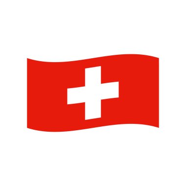 Switzerland flag, simply vector illustration