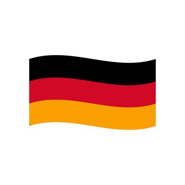 Germany flag wave, simply vector illustration