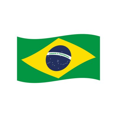 Brazilian flag, simply vector illustration