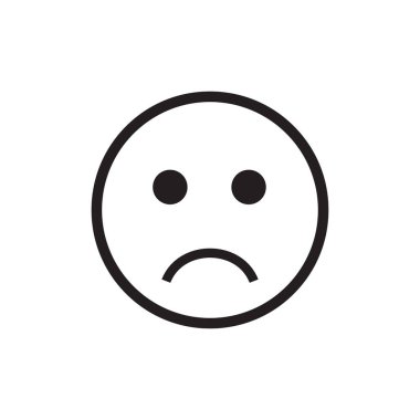 üzücü simge, basitçe vektör illüstrasyonu  