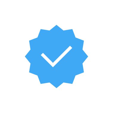 İşaretli mavi etiket, basit vektör çizimi  