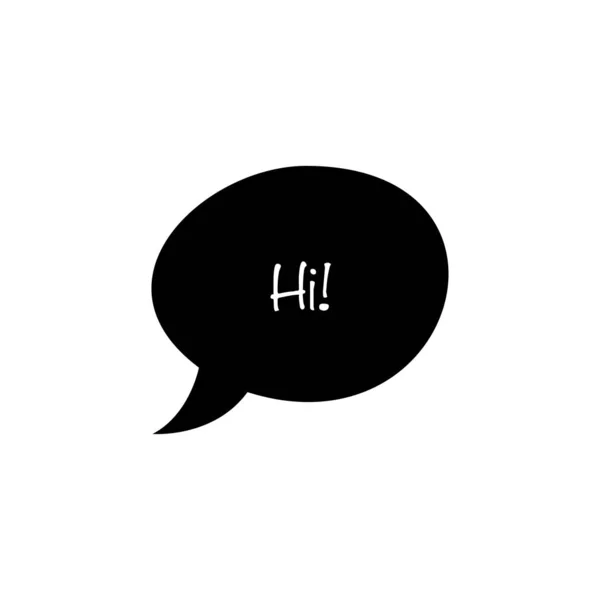 Black Speech Bubble Lettering Simply Vector Illustration — 스톡 벡터