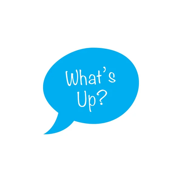 Blue Speech Bubble Whats Lettering Simply Vector Illustration — 스톡 벡터