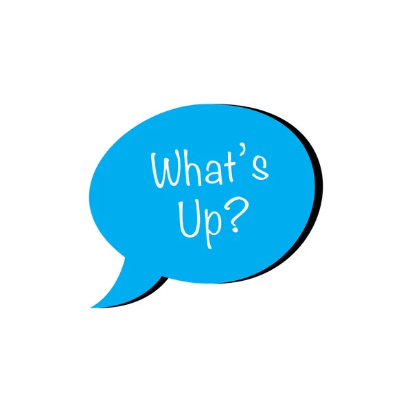 Blue Speech Bubble Whats Lettering Simply Vector Illustration — 스톡 벡터