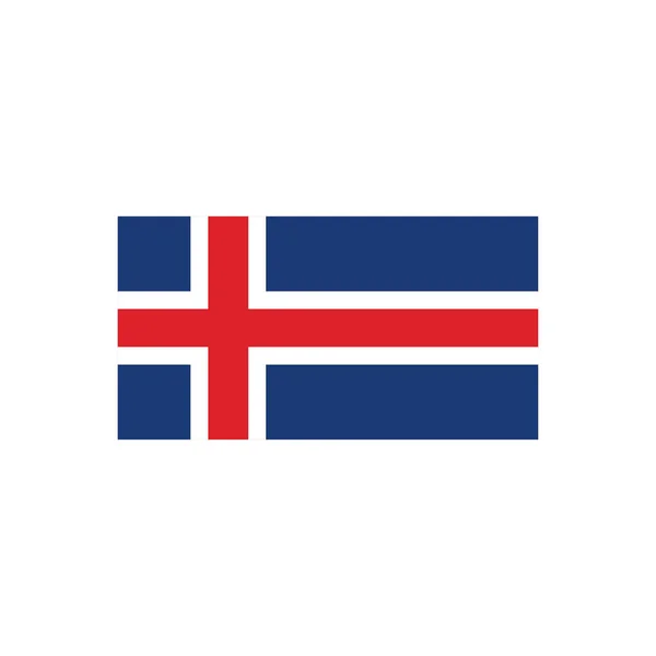 Island Vlajka Jednoduše Vektorové Ilustrace — Stockový vektor