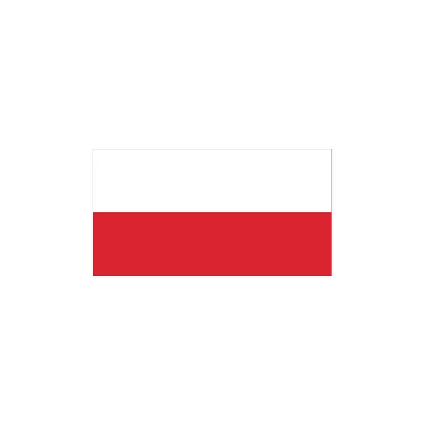 Flaga Polski Prostu Ilustracja Wektora — Wektor stockowy