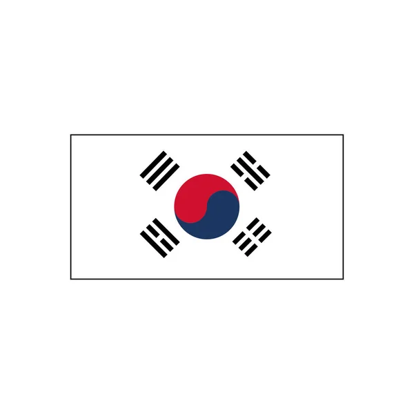 Korean Republic Flag Simply Vector Illustration — 스톡 벡터