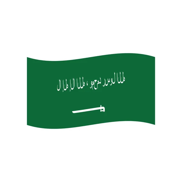Saudi Arabia Flag Einfach Vektorillustration — Stockvektor