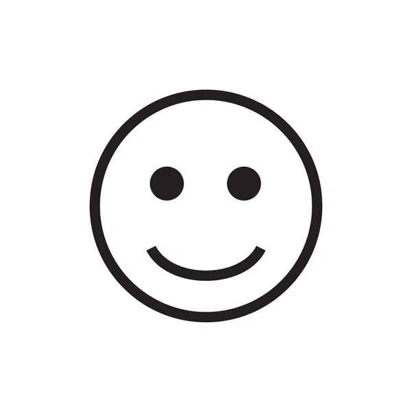 Ikona Uśmiechu Prostu Wektor Ilustracji — Wektor stockowy