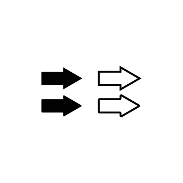 Icônes Flèches Illustration Vectorielle Simple — Image vectorielle