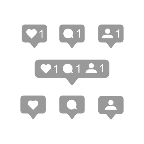 Conjunto Iconos Redes Sociales Simplemente Vector Ilustración — Vector de stock