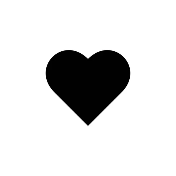 Corazón Negro Ilustración Vectorial Simple — Vector de stock