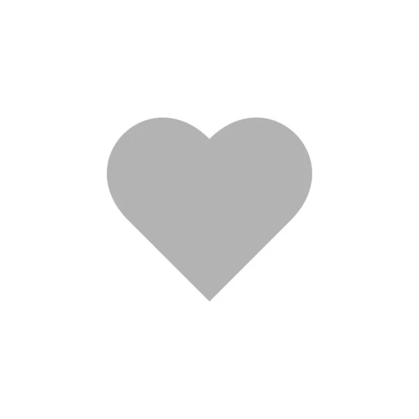 Corazón Gris Ilustración Vectorial Simple — Vector de stock