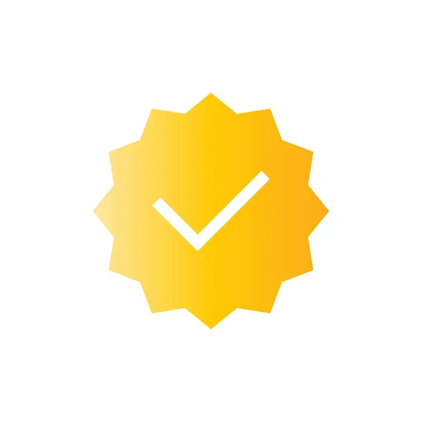 Etiqueta Amarela Com Marca Seleção Simplesmente Ilustração Vetorial —  Vetores de Stock