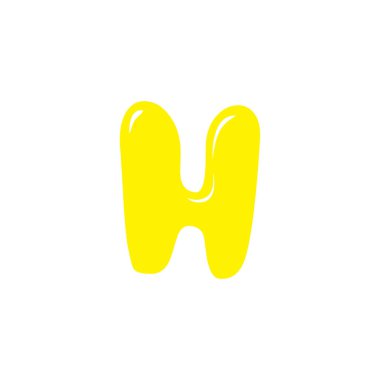 H harfi simgesi, basitçe vektör illüstrasyonu  