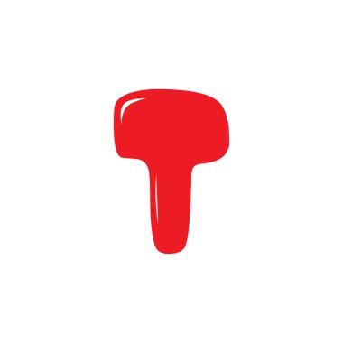 T harfi simgesi, basitçe vektör illüstrasyonu  