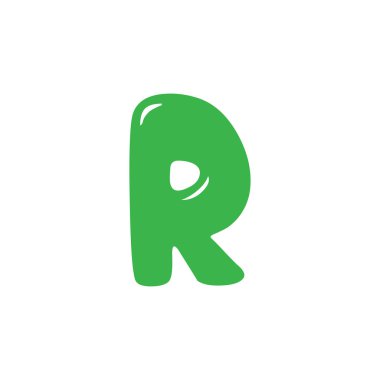 R harfi simgesi, basit vektör illüstrasyonu  