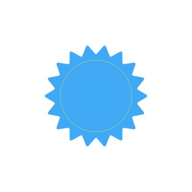 mavi etiket simgesi, basit vektör illüstrasyonu  