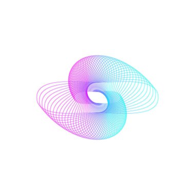 Beyaz arkaplanda soyut şekil, basitçe vektör illüstrasyonu  