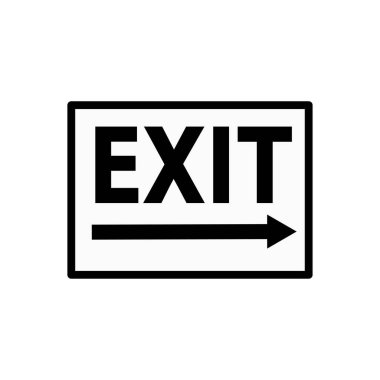 Çıkış simgesi, basitçe vektör illüstrasyonu  