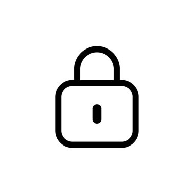 Simgeyi kilitle, basitçe vektör illüstrasyonu  
