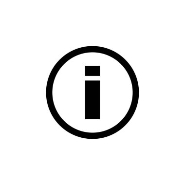 bilgi işareti simgesi, basit vektör illüstrasyonu  