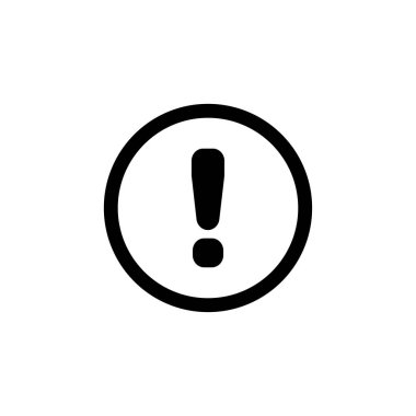 ünlem işareti simgesi, basitçe vektör illüstrasyonu  