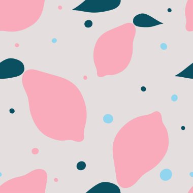 Abstract lemons repeat seamless pattern print for wallpaper, background, pillows, phone cases, decor, curtains, bags.