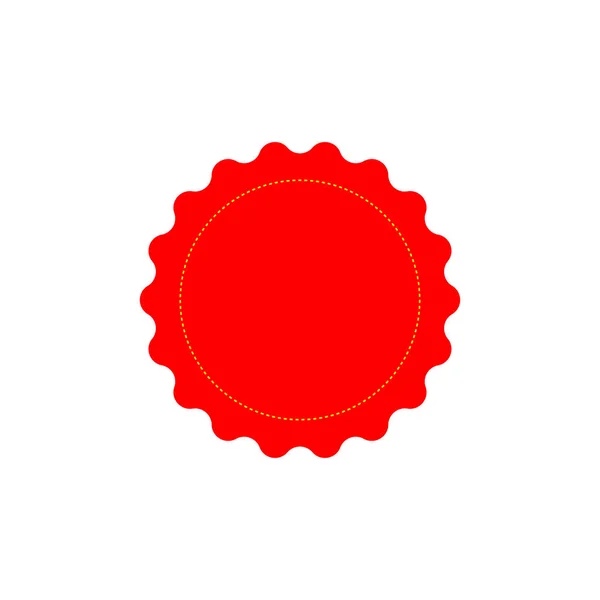 Icono Etiqueta Roja Simplemente Vector Ilustración — Vector de stock