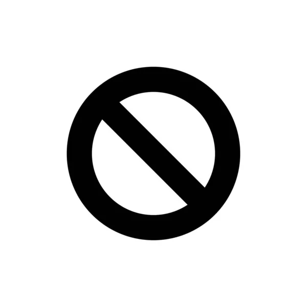 Icona Del Segno Proibito Semplicemente Illustrazione Vettoriale — Vettoriale Stock