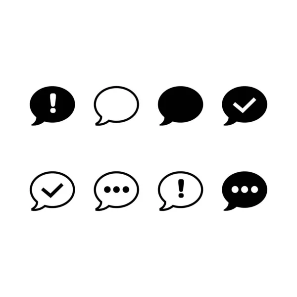 Set Speech Bubbles Icons Simply Vector Illustration — Stock Vector