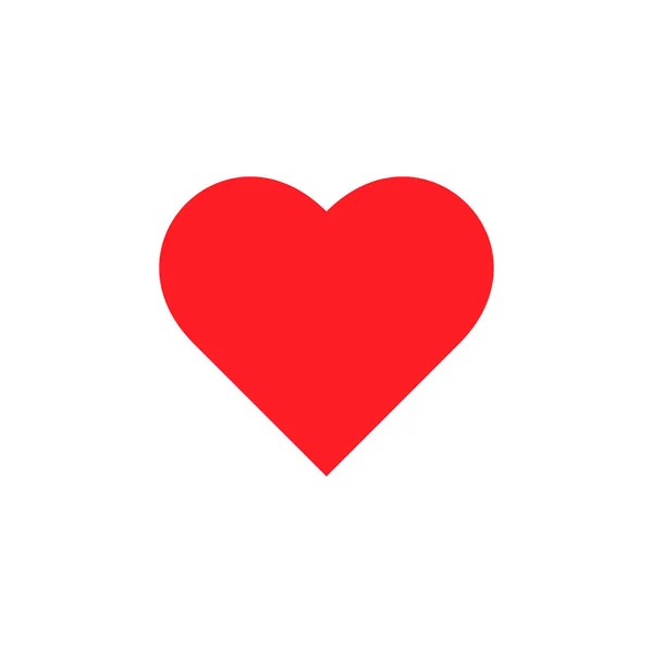 Red Heart Icon Simply Vector Illustration — 스톡 벡터