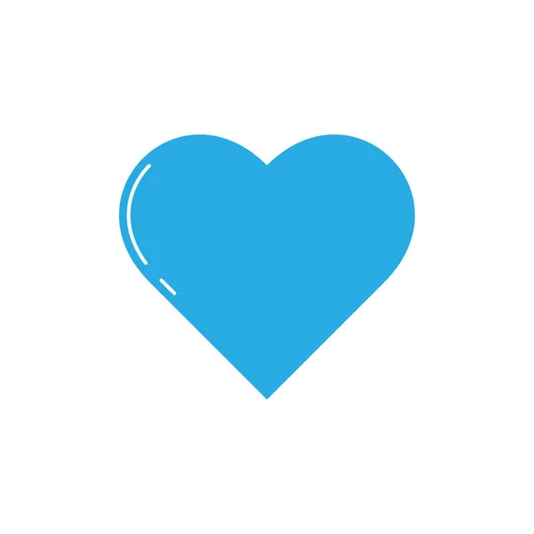 Icono Corazón Azul Simplemente Vector Ilustración — Archivo Imágenes Vectoriales