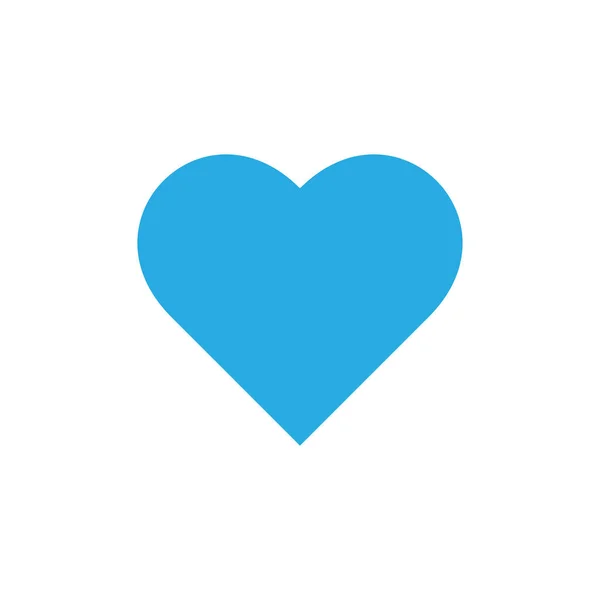 Blue Heart Icon Simply Vector Illustration — ストックベクタ