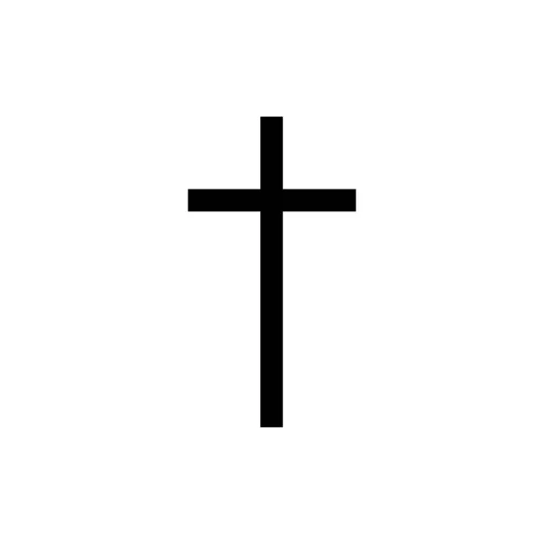 Croix Religieuse Vecteur Plat Icône Isolée Sur Fond Blanc — Image vectorielle