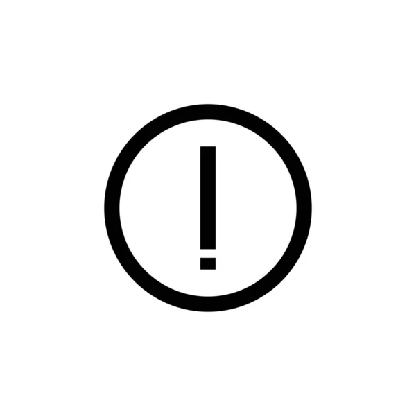 Attention Exclamation Sign Flat Vector Icon Isolated White Background — Stock Vector