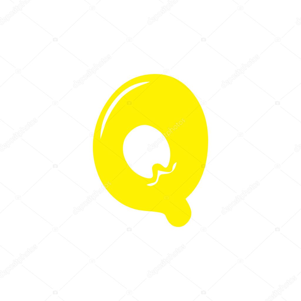Q letter icon, simply vector illustration  